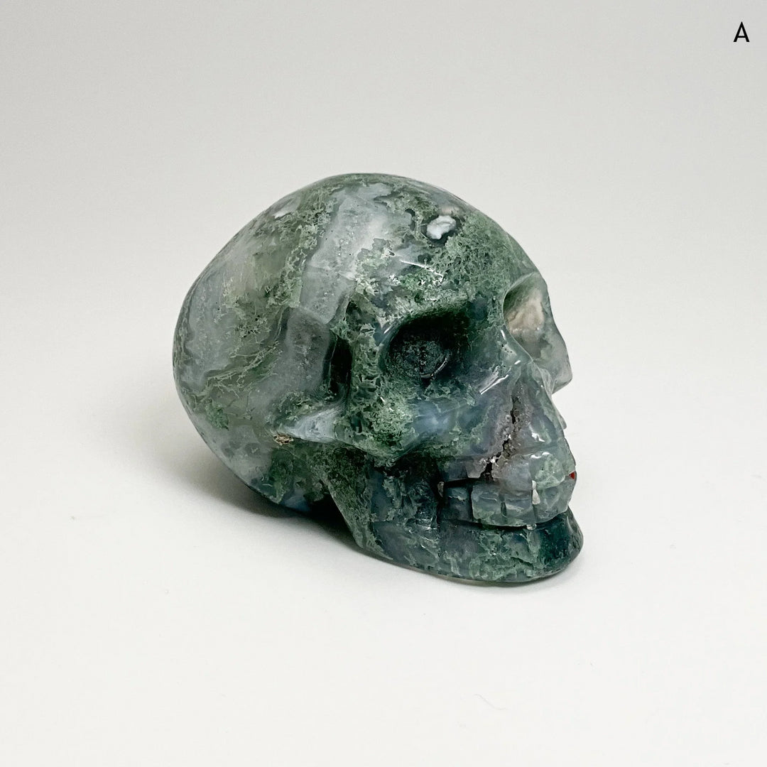 Moss Agate Skulls - Rocks and Gems Canada