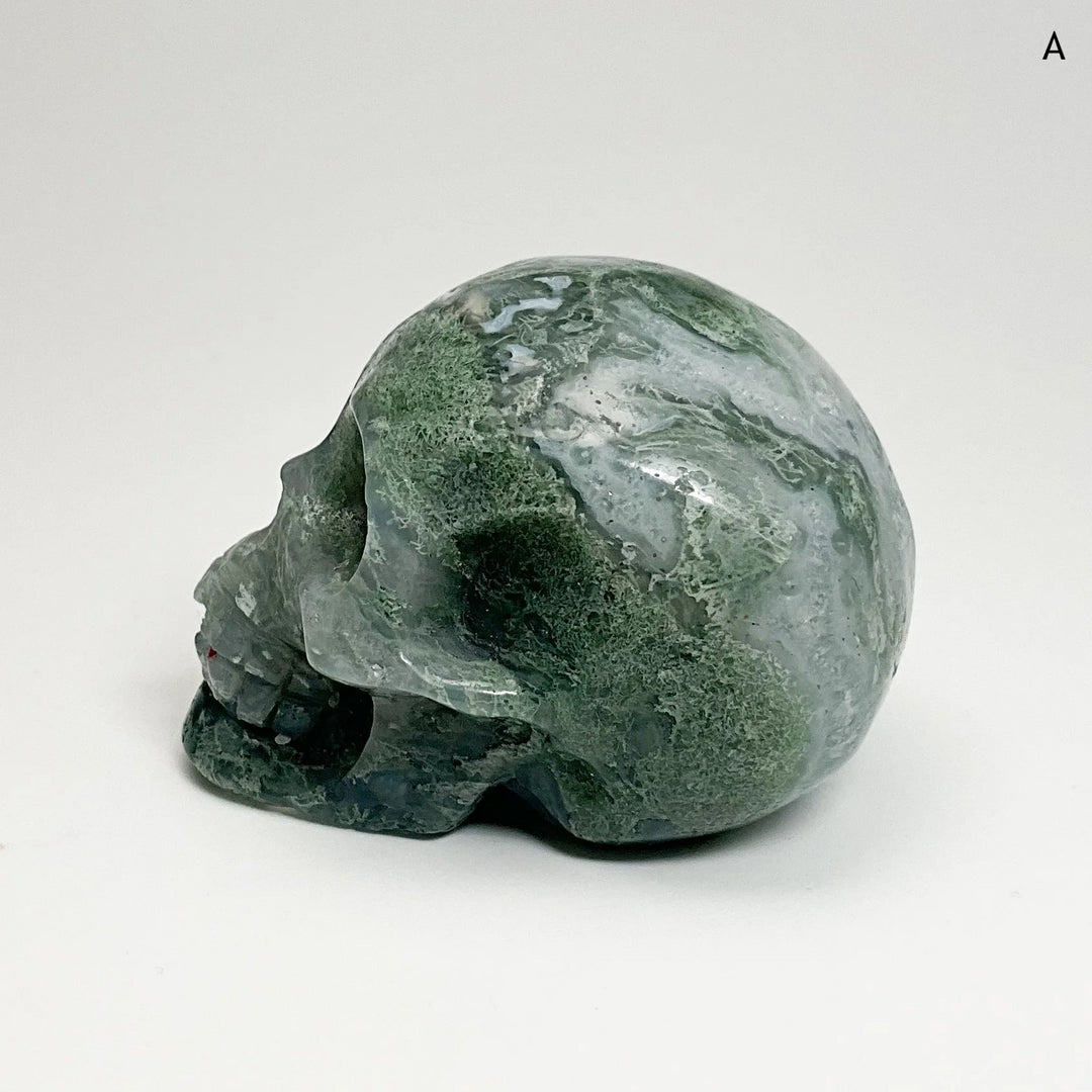 Moss Agate Skulls - Rocks and Gems Canada