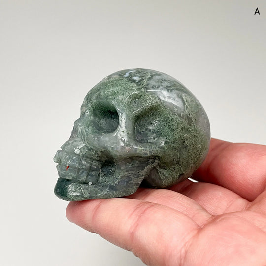 Moss Agate Skulls - Rocks and Gems Canada