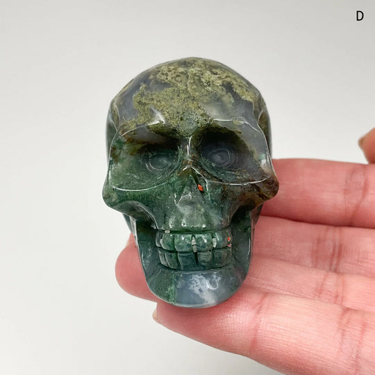 Moss Agate Skulls - Rocks and Gems Canada
