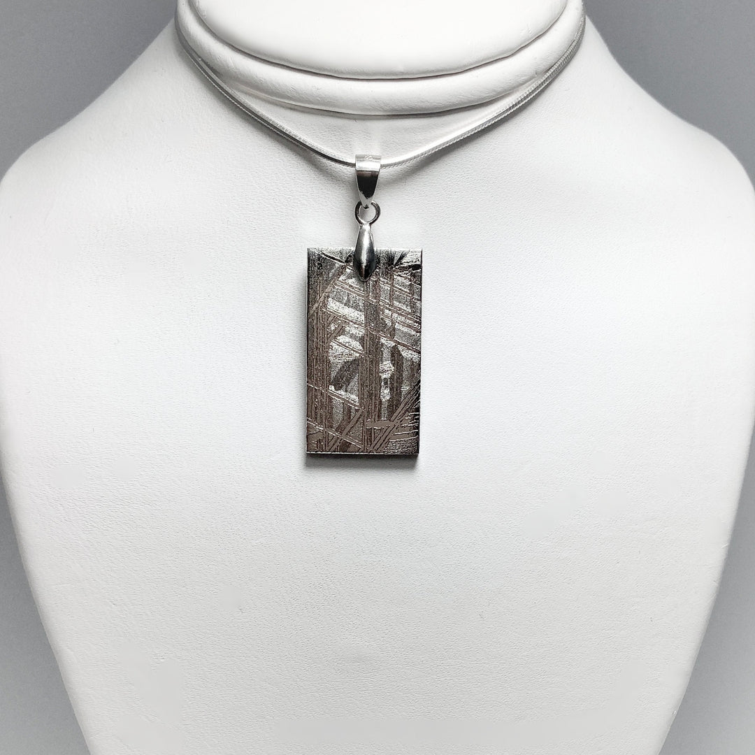Muonionalusta Meteorite Bail Top Pendant - Rocks and Gems Canada