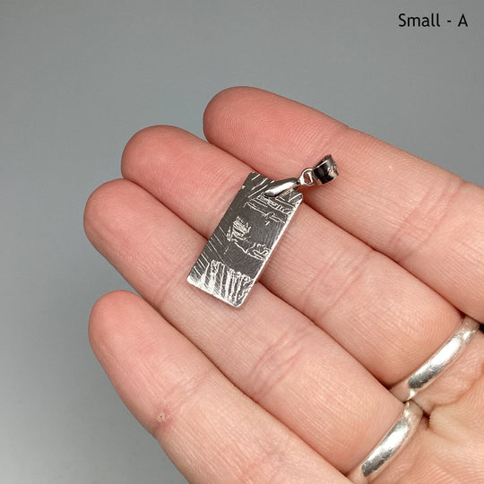 Muonionalusta Meteorite Bail Top Pendant - Rocks and Gems Canada