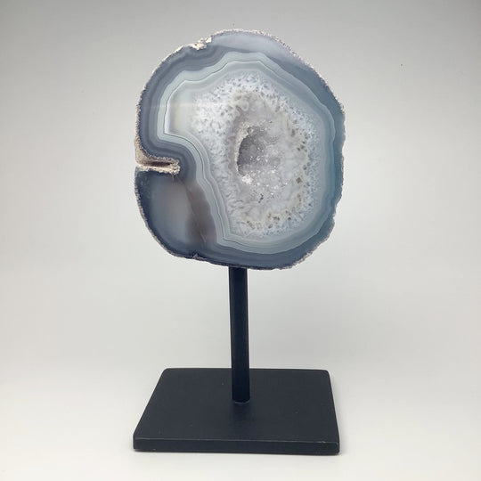 Natural Agate Geode on Stand - Rocks and Gems Canada