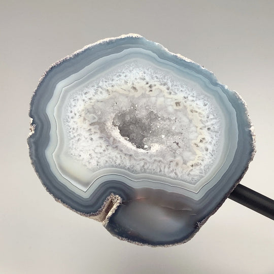 Natural Agate Geode on Stand - Rocks and Gems Canada