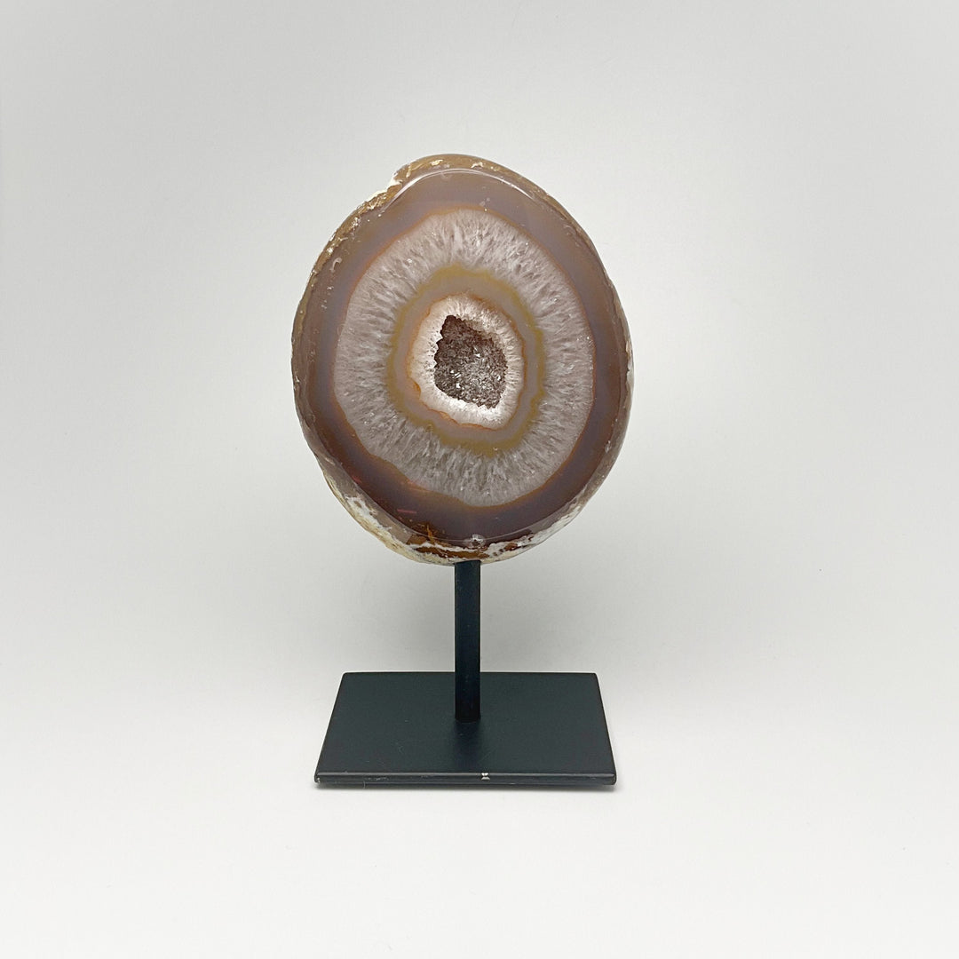 Natural Agate Geode on Stand - Rocks and Gems Canada