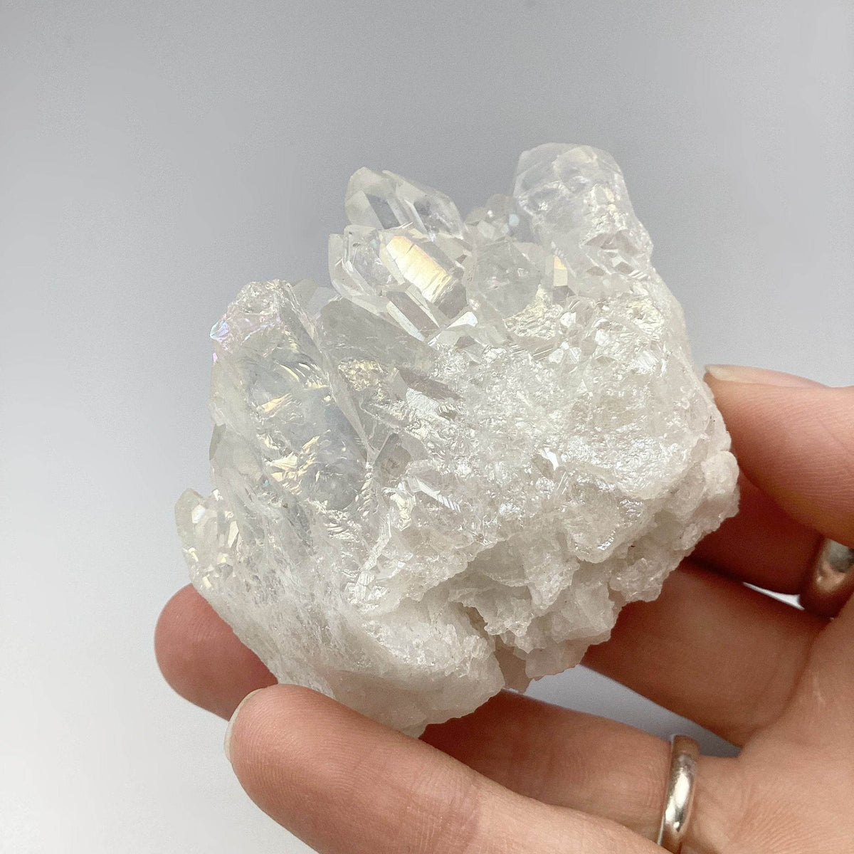 Opalescent Quartz Cluster-Rocks and Gems Canada