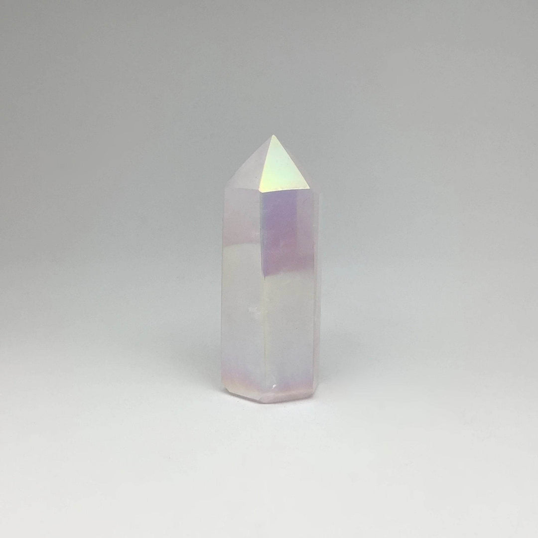 Opalescent Rose Quartz Point-Rocks and Gems Canada