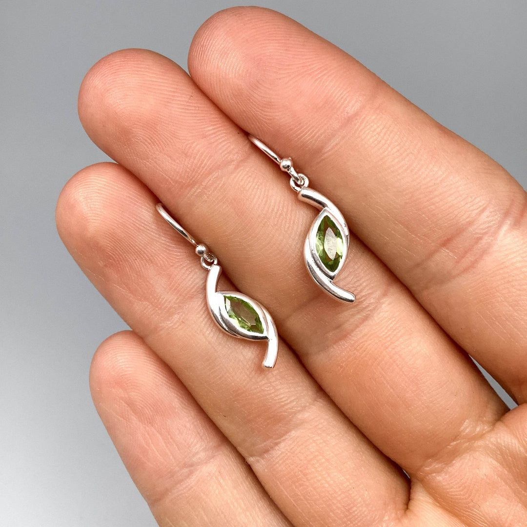 Peridot Dangle Earrings-Rocks and Gems Canada
