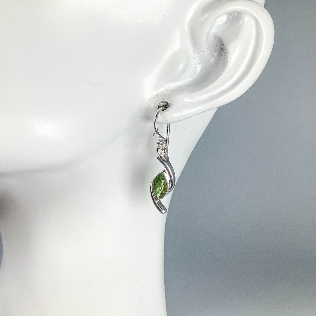 Peridot Dangle Earrings-Rocks and Gems Canada