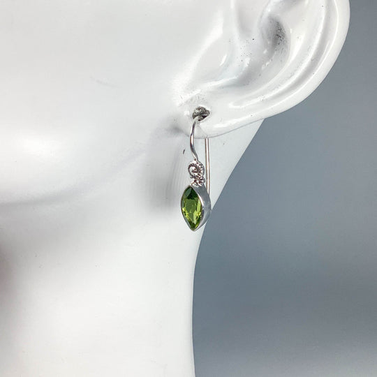 Peridot Dangle Earrings-Rocks and Gems Canada