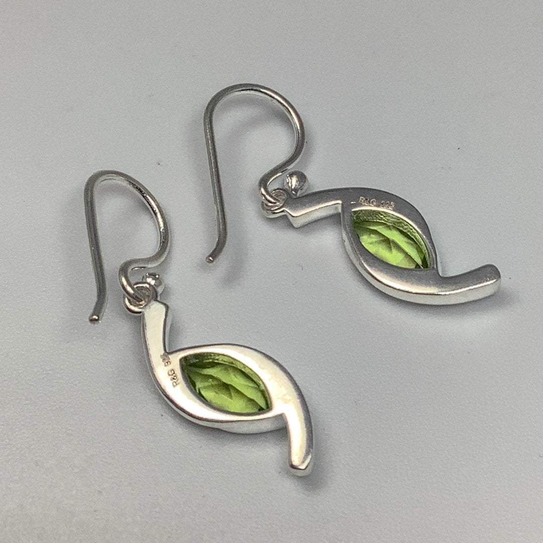 Peridot Dangle Earrings-Rocks and Gems Canada
