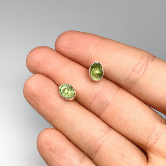 Peridot Stud Earrings-Rocks and Gems Canada