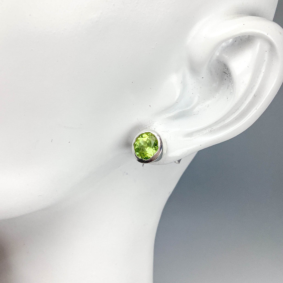 Peridot Stud Earrings-Rocks and Gems Canada