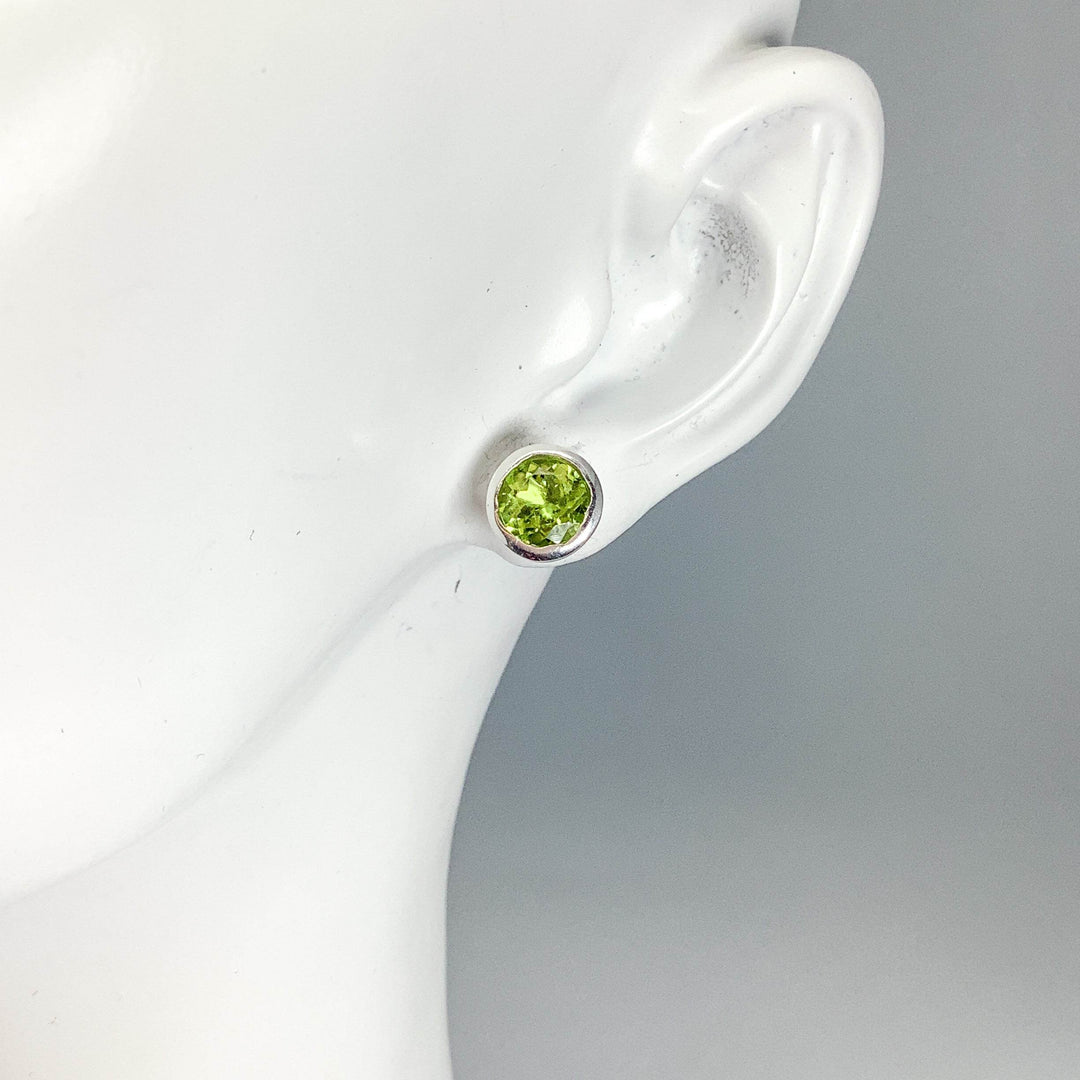 Peridot Stud Earrings-Rocks and Gems Canada
