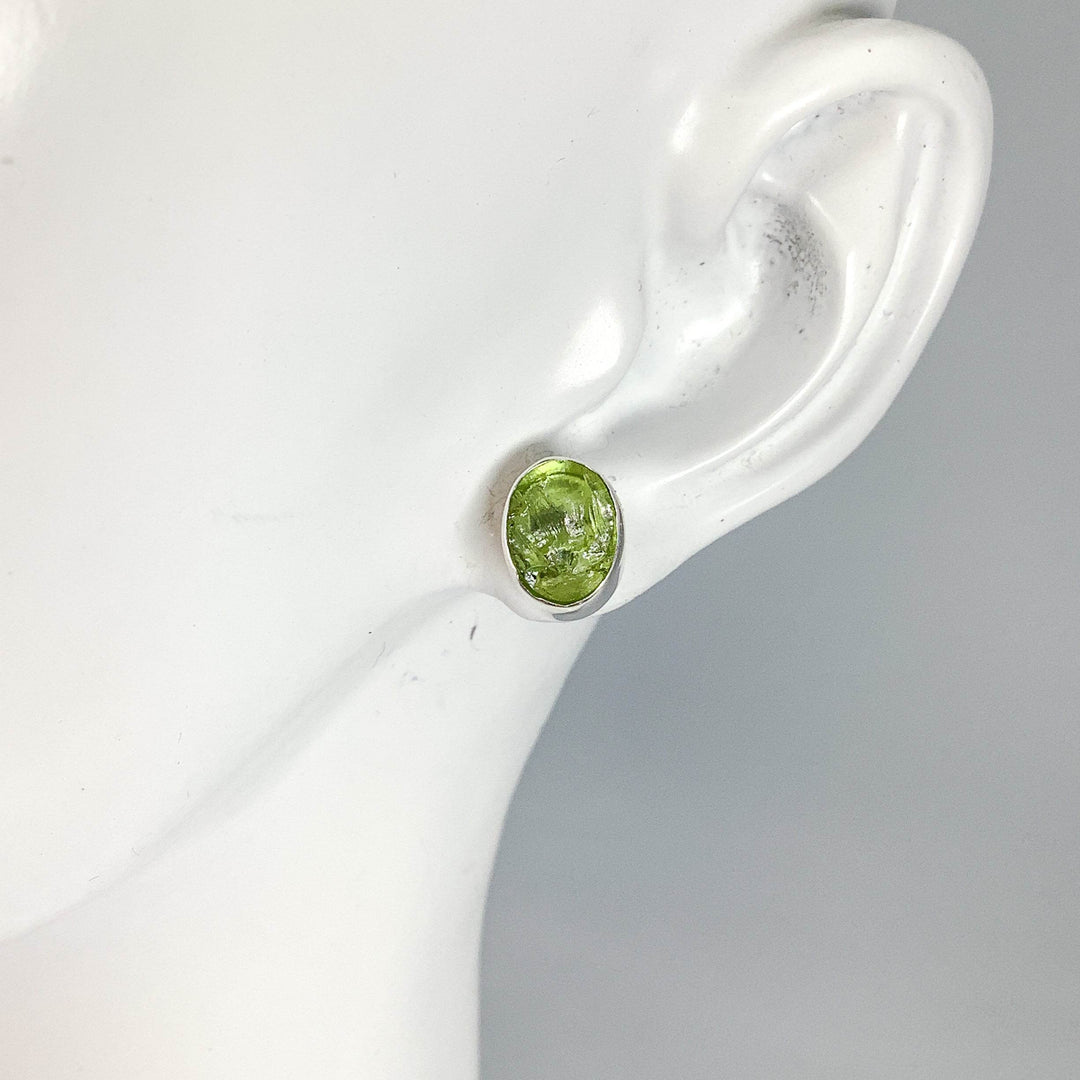 Peridot Stud Earrings-Rocks and Gems Canada