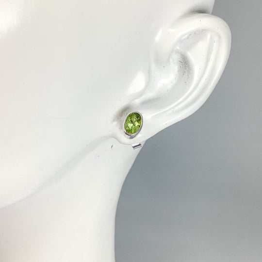 Peridot Stud Earrings-Rocks and Gems Canada