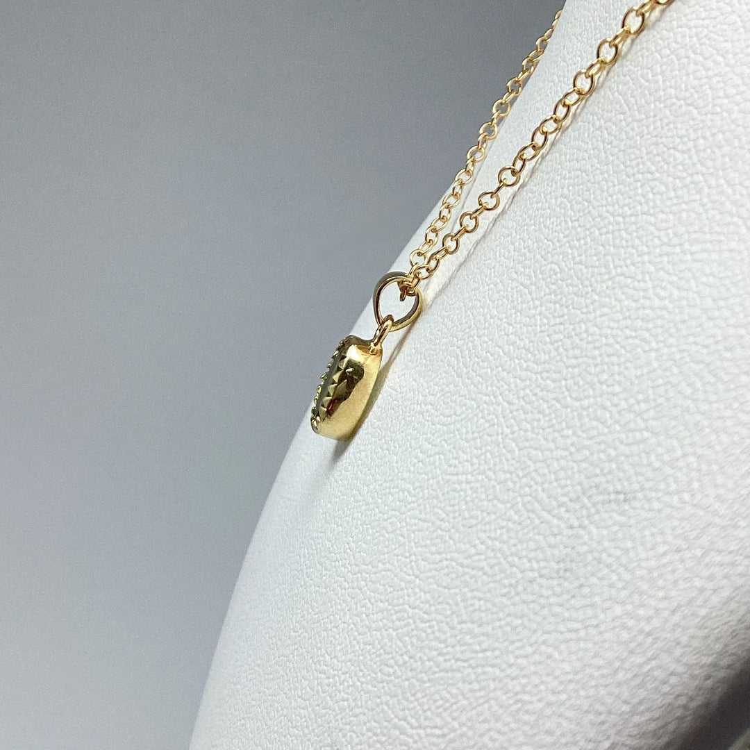 Peridot Gold Finish Pendant - Rocks and Gems Canada