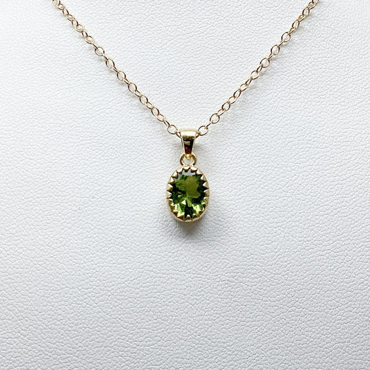 Peridot Gold Finish Pendant - Rocks and Gems Canada