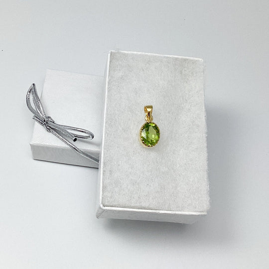Peridot Gold Finish Pendant - Rocks and Gems Canada