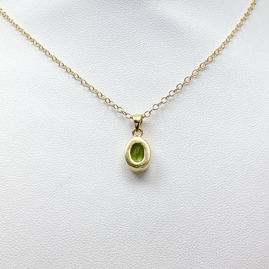 Peridot Gold Finish Pendant - Rocks and Gems Canada