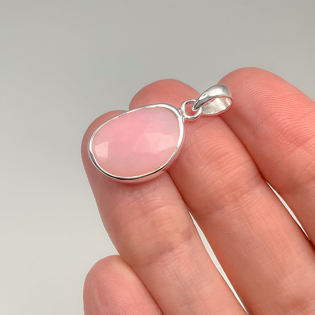 Pink Peruvian Opal Pendant-Rocks and Gems Canada