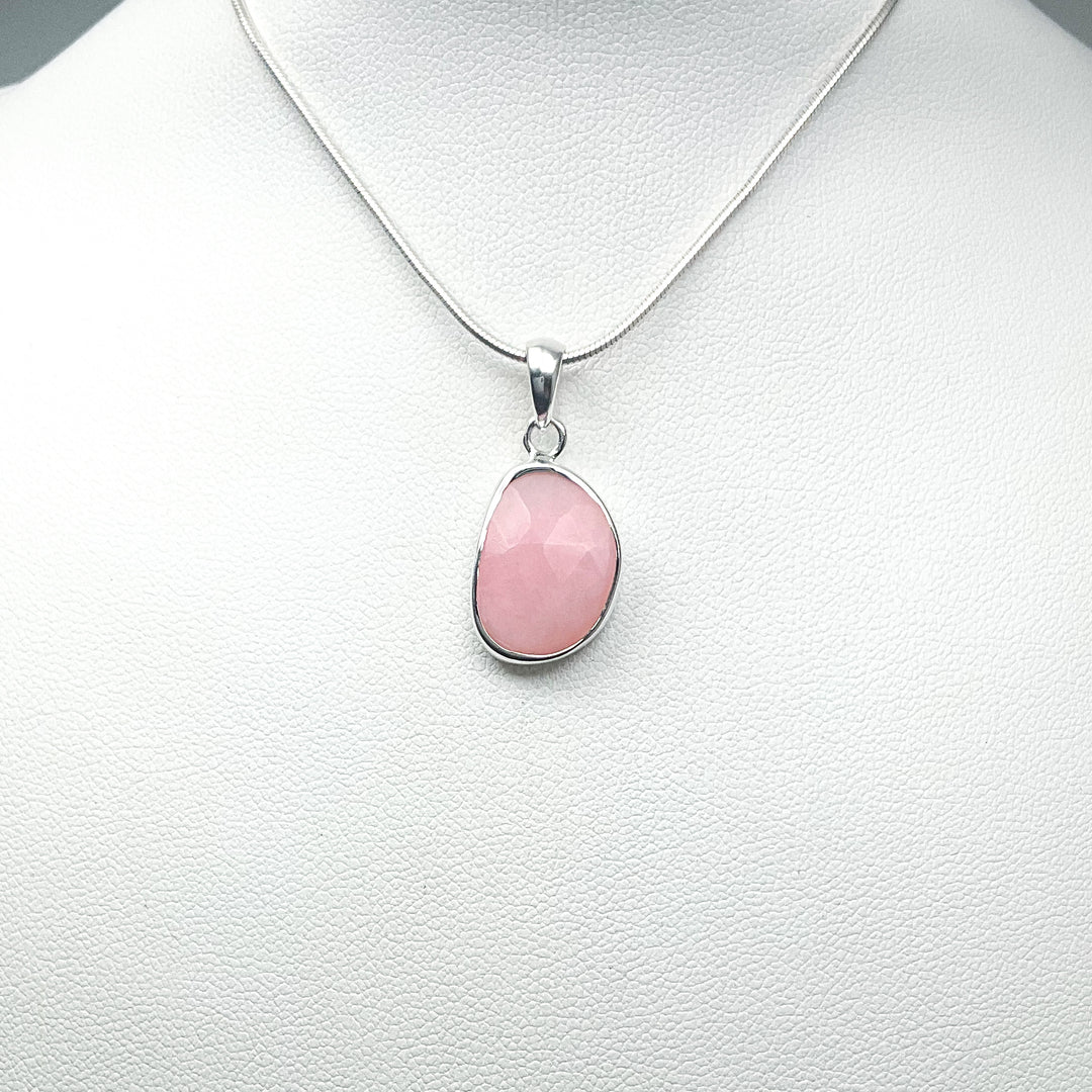 Pink Peruvian Opal Pendant-Rocks and Gems Canada