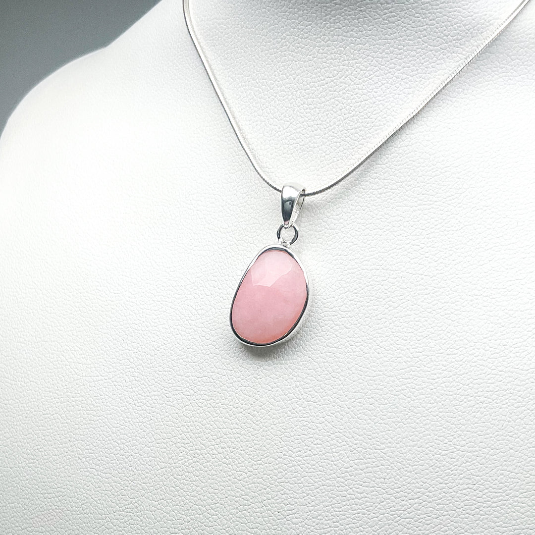 Pink Peruvian Opal Pendant-Rocks and Gems Canada