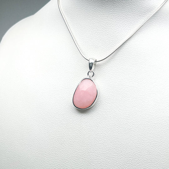 Pink Peruvian Opal Pendant-Rocks and Gems Canada