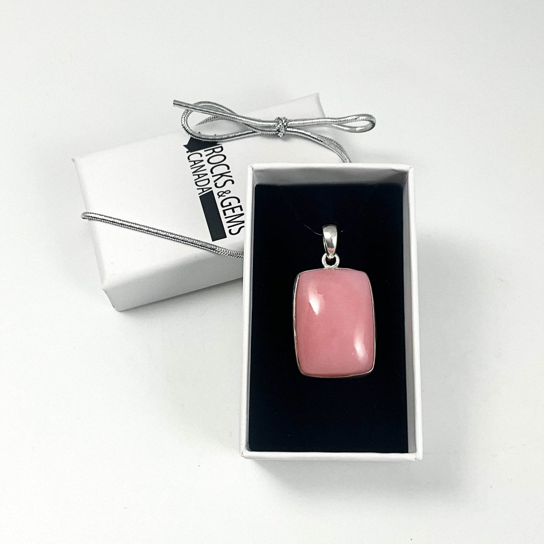 Pink Peruvian Opal Pendant-Rocks and Gems Canada