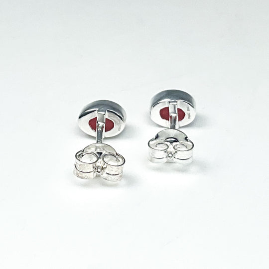 Pink Peruvian Opal Stud Earrings-Rocks and Gems Canada