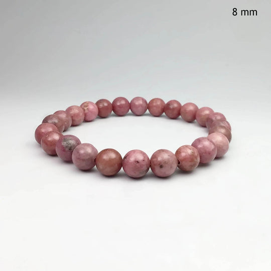 Pink Rhodonite Beaded Bracelet-Rocks and Gems Canada