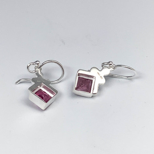 Pink Tourmaline Dangle Earrings-Rocks and Gems Canada