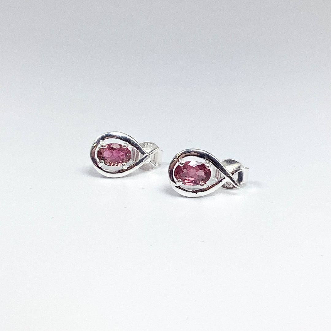 Pink Tourmaline Stud Earrings-Rocks and Gems Canada