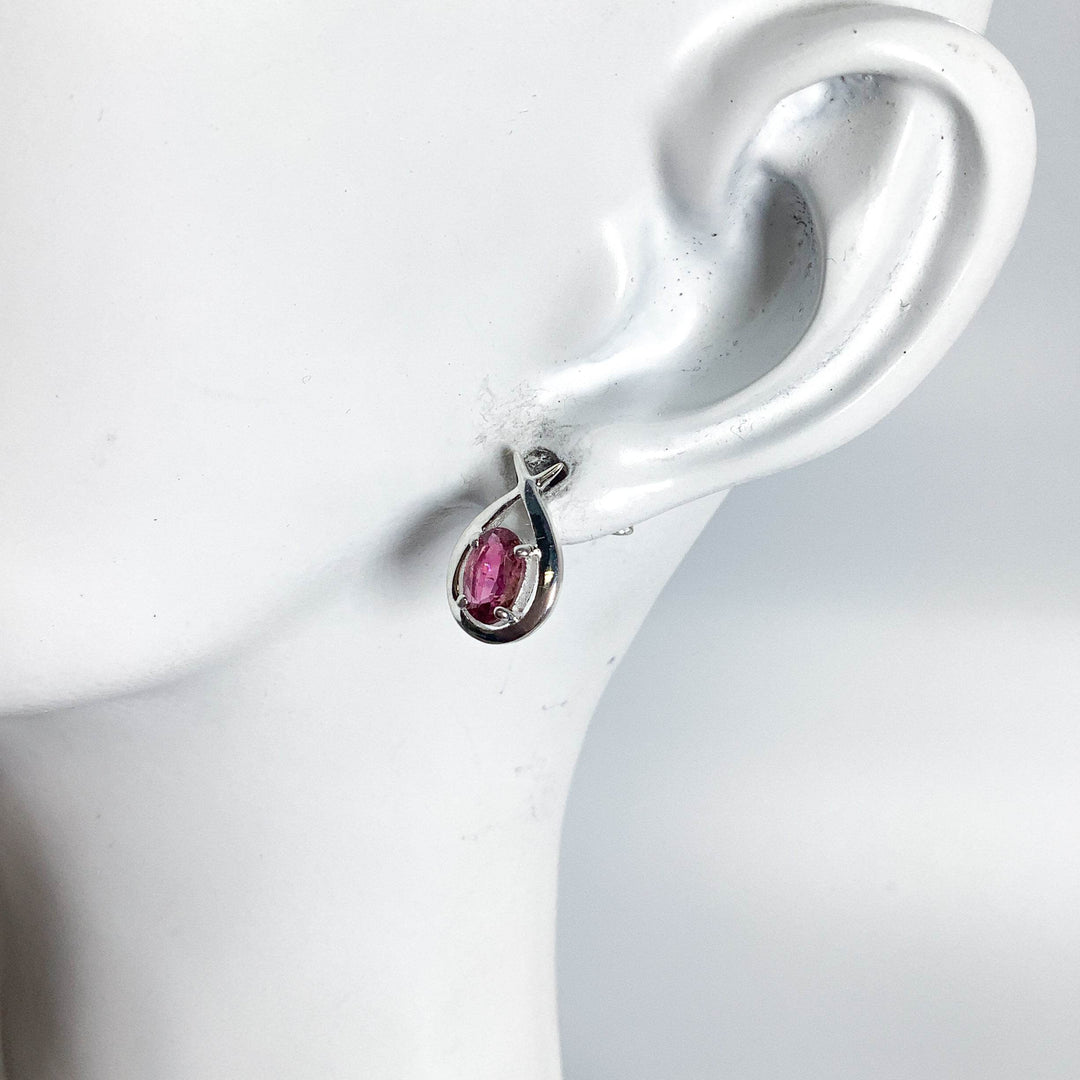 Pink Tourmaline Stud Earrings-Rocks and Gems Canada