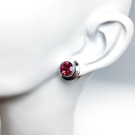 Pink Tourmaline Stud Earrings-Rocks and Gems Canada