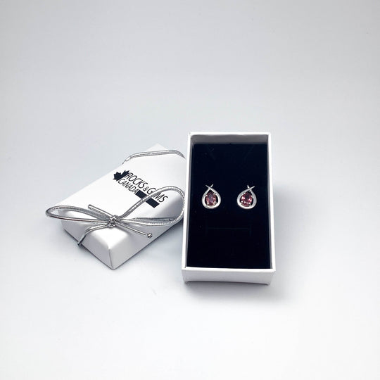 Pink Tourmaline Stud Earrings-Rocks and Gems Canada