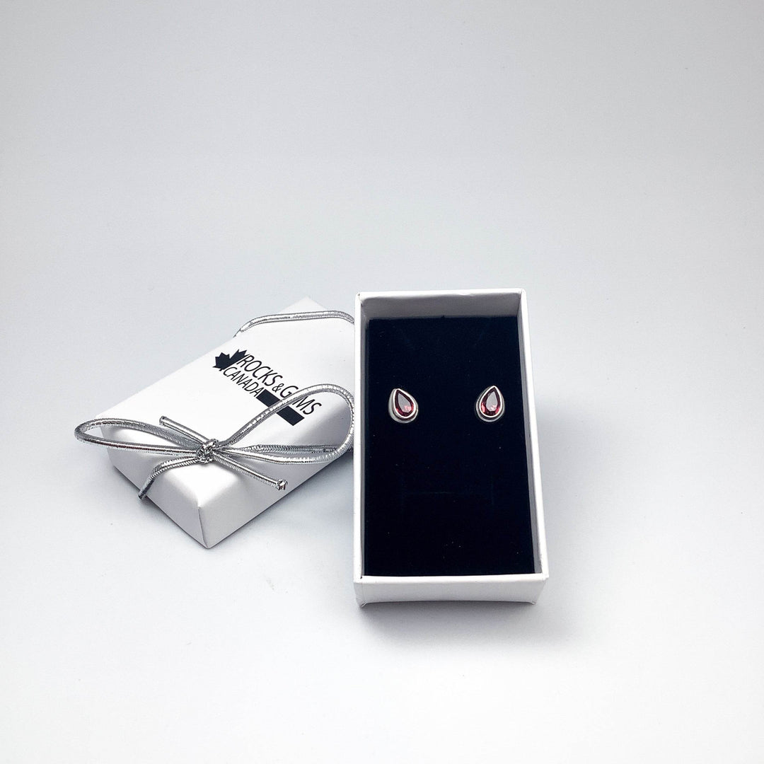 Pink Tourmaline Stud Earrings-Rocks and Gems Canada
