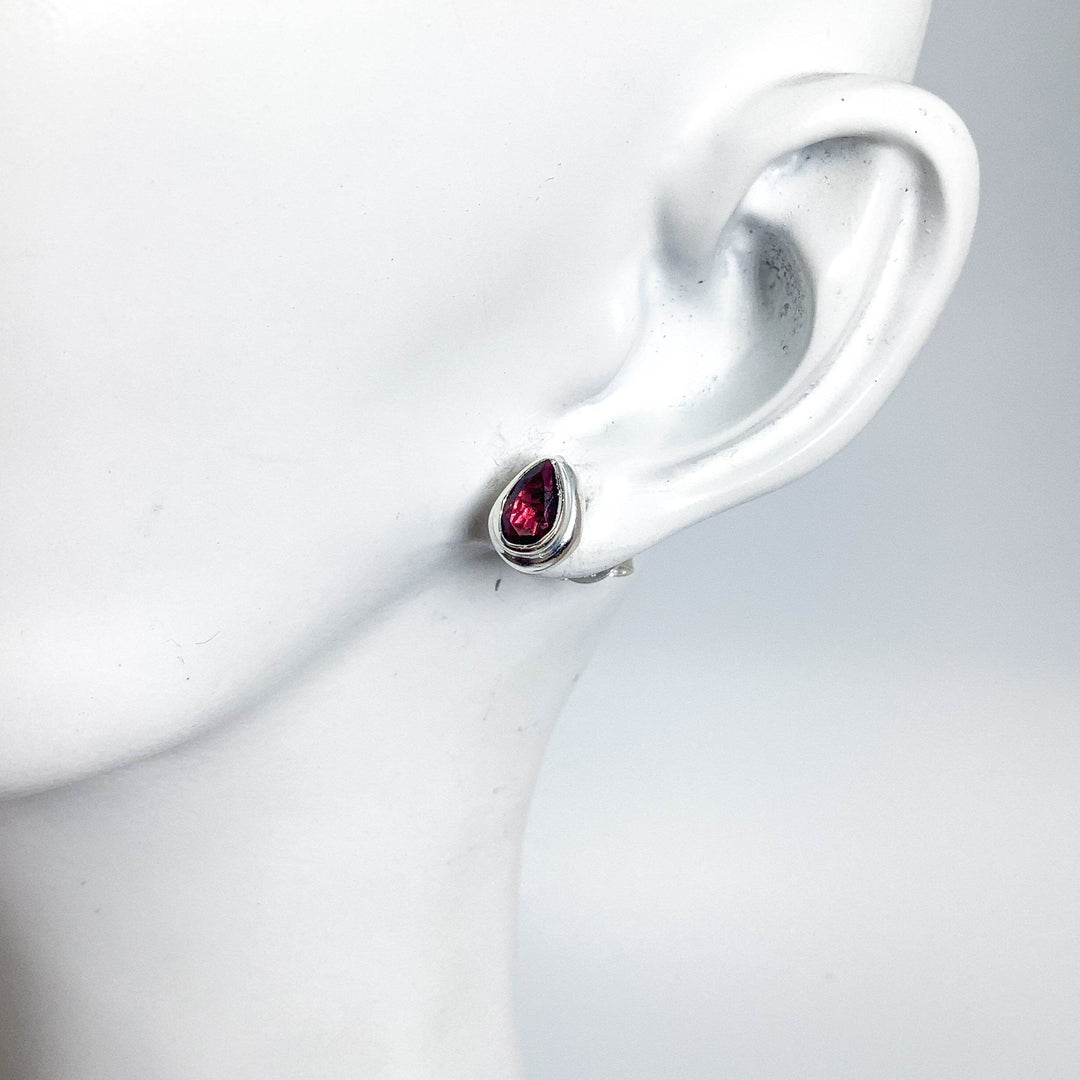 Pink Tourmaline Stud Earrings-Rocks and Gems Canada