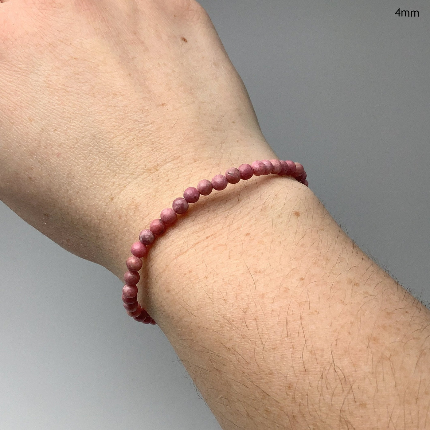 Pink Rhodonite Beaded Bracelet