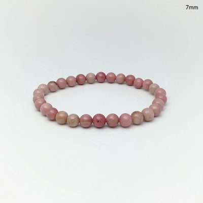 Pink Rhodonite Beaded Bracelet