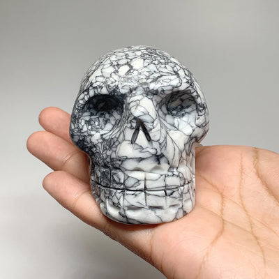 Pinolite Skull Carving