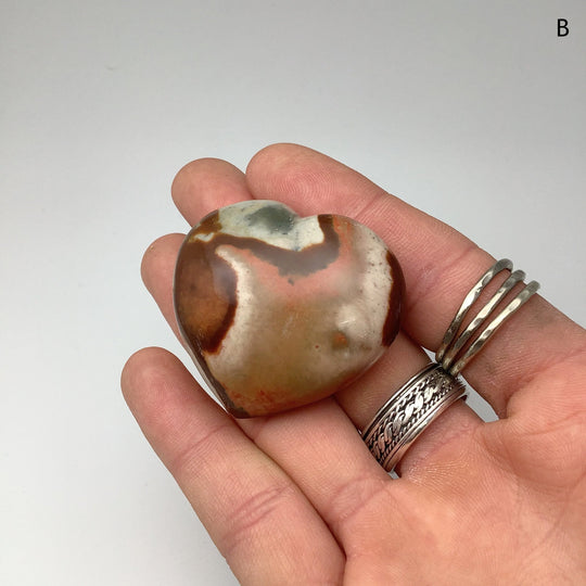 Polychrome Jasper Heart - Rocks and Gems Canada