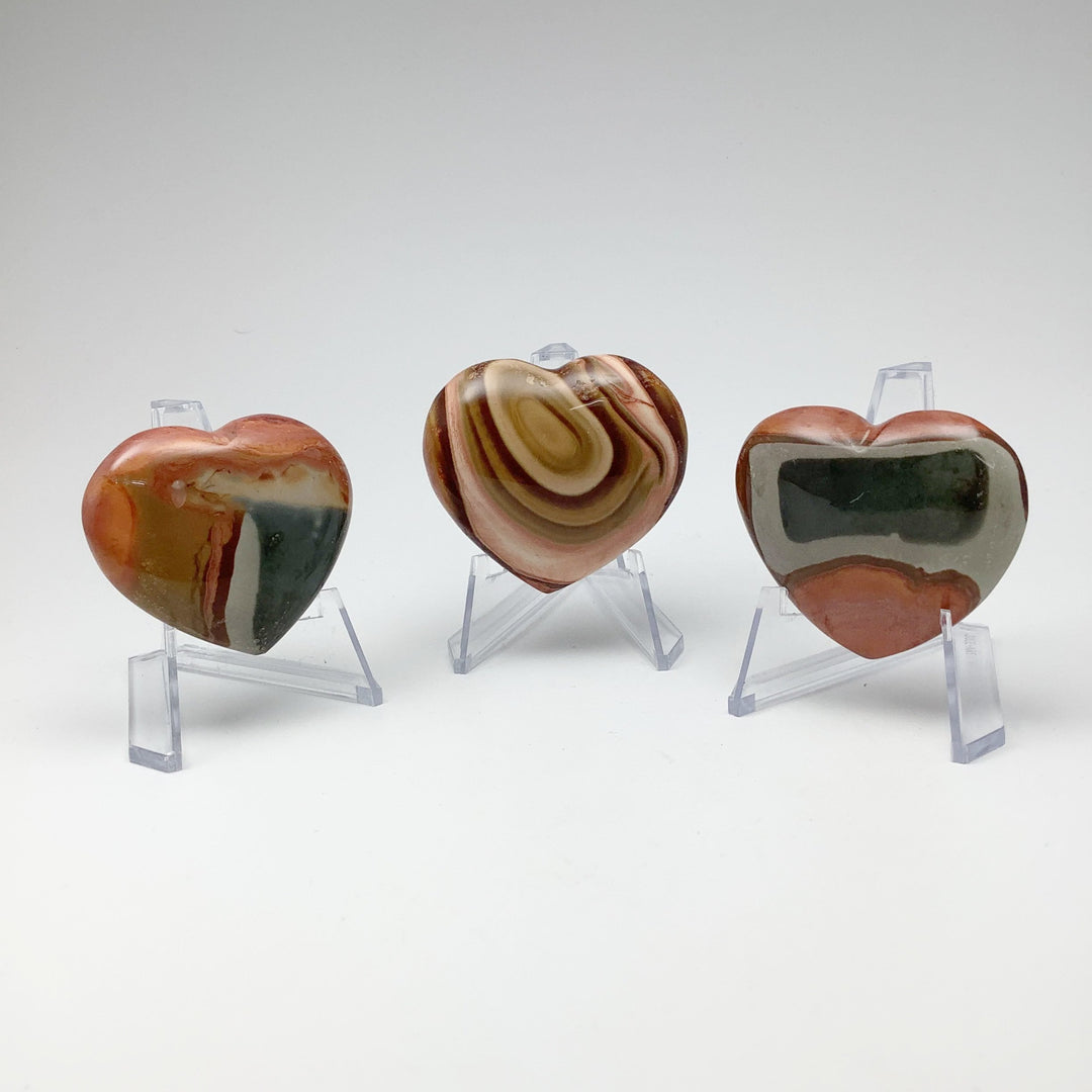 Polychrome Jasper Heart - Rocks and Gems Canada