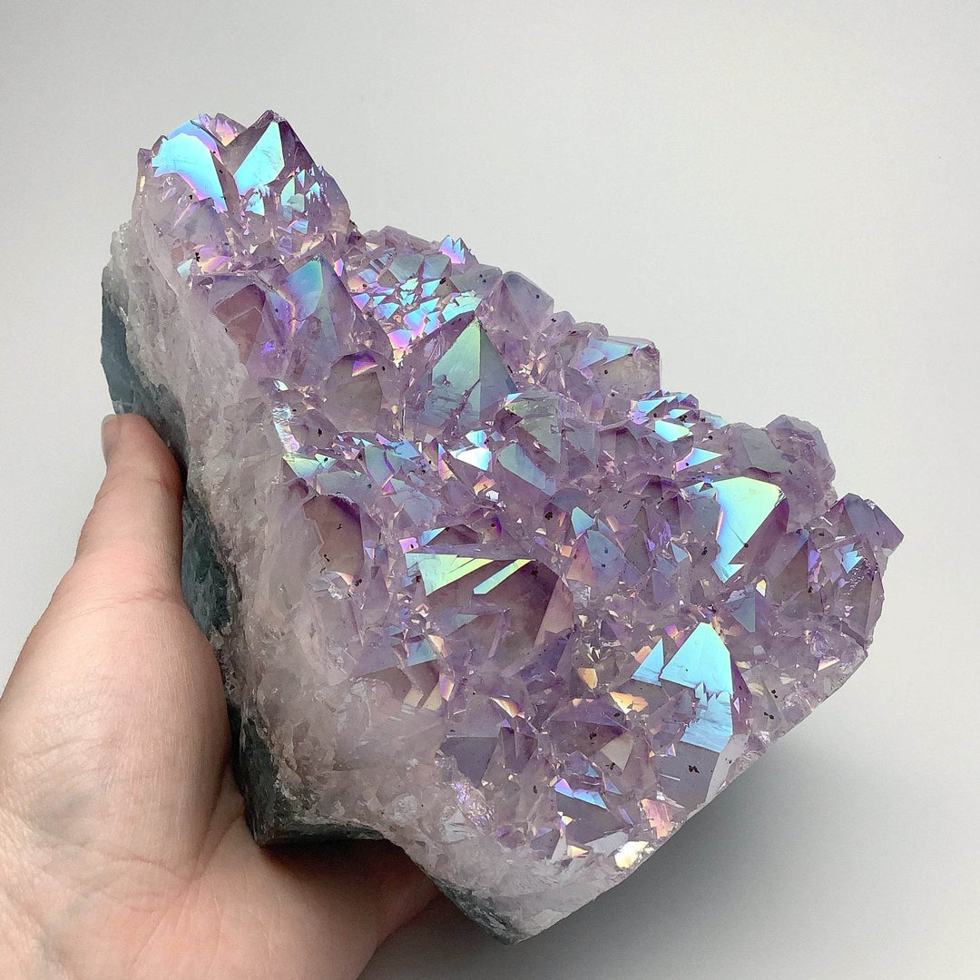 Rainbow Amethyst Druze Cluster Stand Up-Rocks and Gems Canada