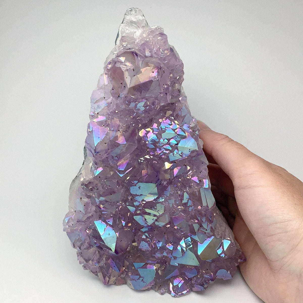 Rainbow Amethyst Druze Cluster Stand Up-Rocks and Gems Canada