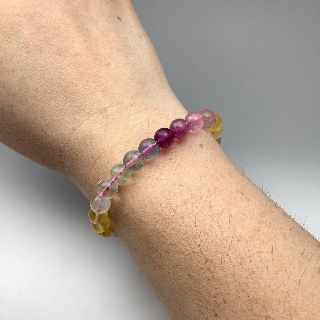 Rainbow Fluorite Beaded Bracelet-Rocks and Gems Canada