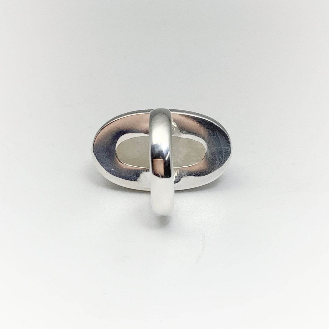 Rainbow Moonstone Flower Carving Ring-Rocks and Gems Canada