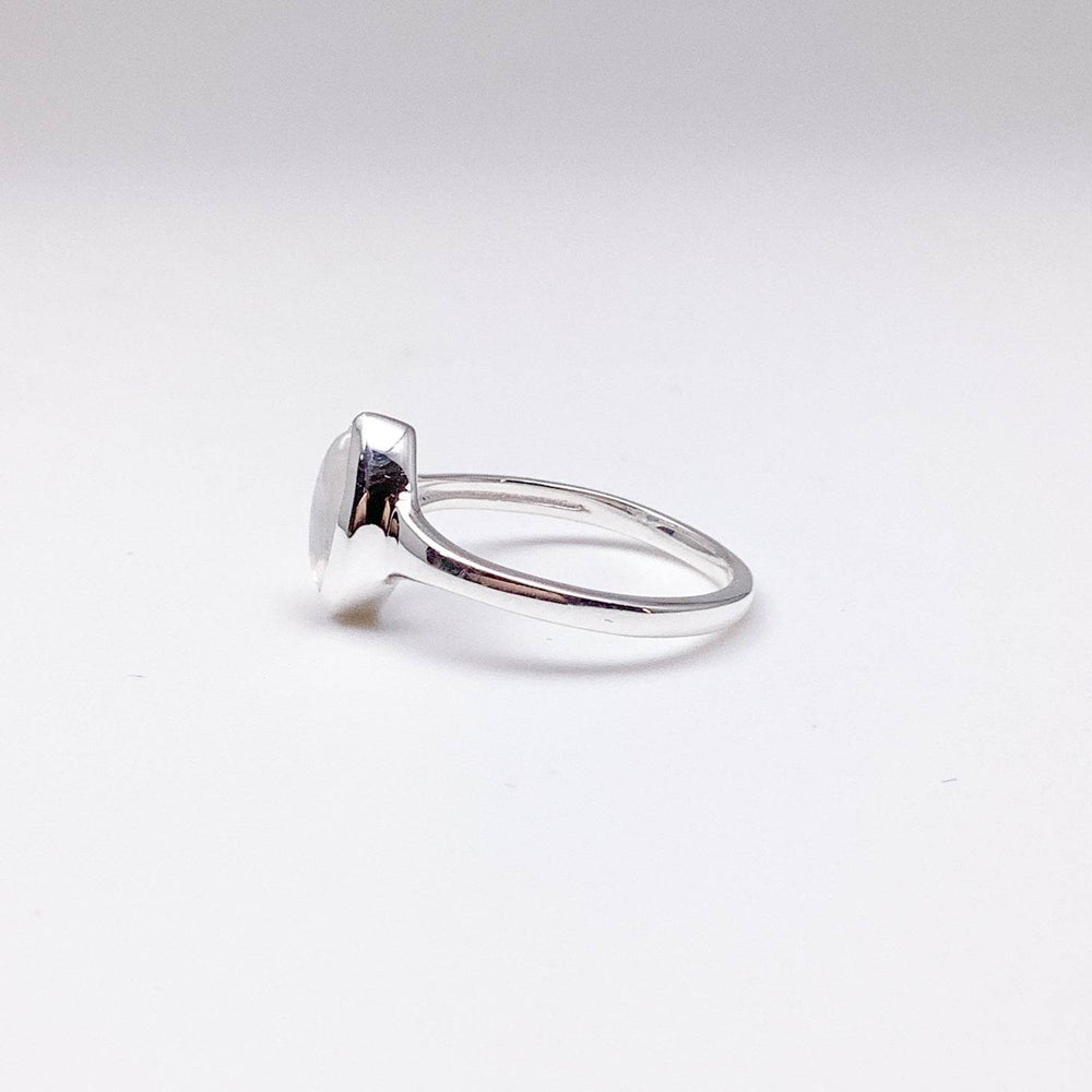 Rainbow Moonstone Heart Ring-Rocks and Gems Canada