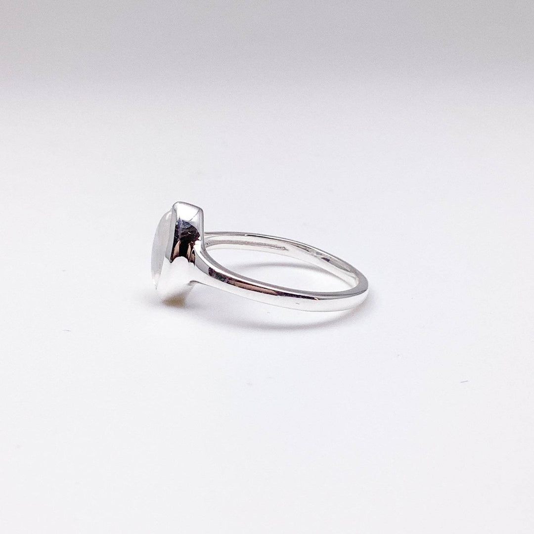 Rainbow Moonstone Heart Ring-Rocks and Gems Canada