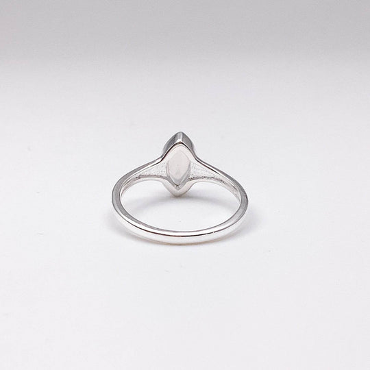 Rainbow Moonstone Heart Ring-Rocks and Gems Canada